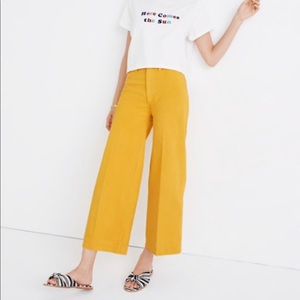 Emmett Wide-Leg Crop Pants in Gold